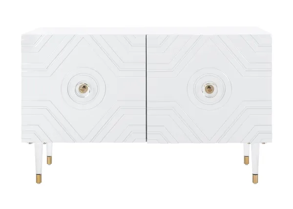 Safavieh Couture Zayn Diamond Sideboard, Light Grey / Gold