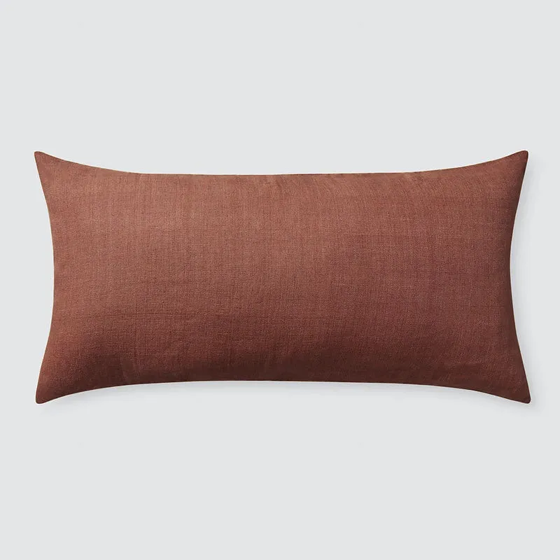 The Citizenry Prisha Linen Pillow | 14" x 30" | Green