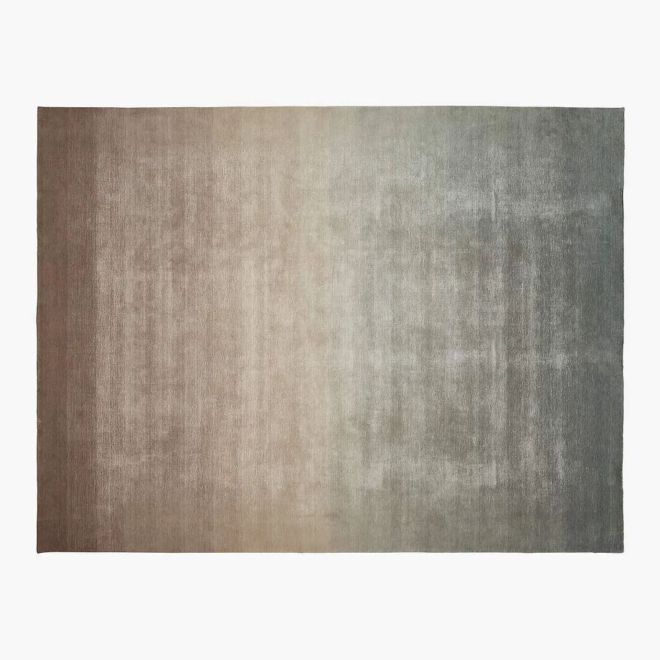 Bicoastal Handwoven Taupe Wool Area Rug 9'x12'