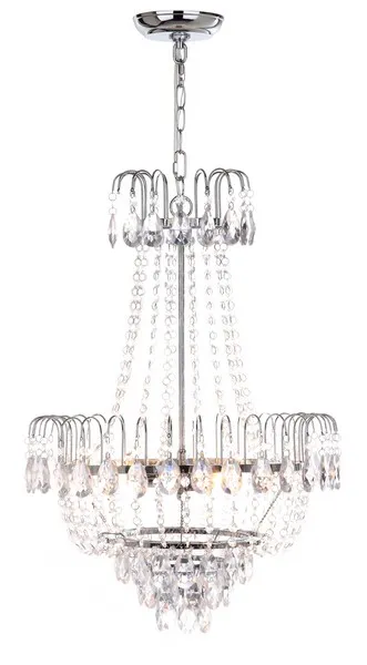 Sonja 3 Light 18 Inch-Diameter Pendant - Chrome/Clear