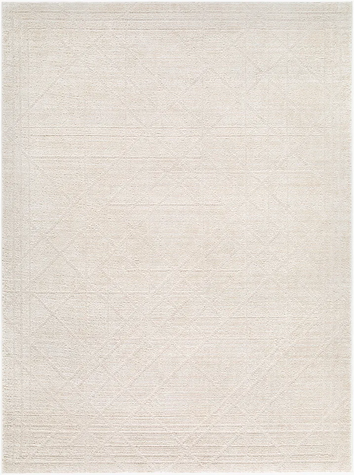 La Luna White Indoor 7'10" x 10'2" Machine Woven Rug