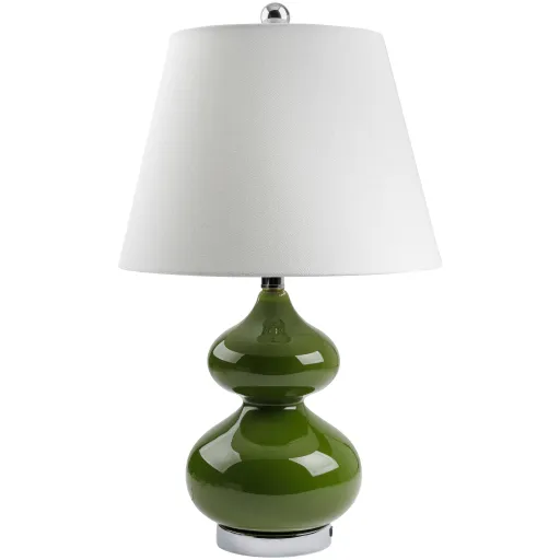 Olive  Hand Painted 24"H x 14"W x 14"D Accent Table Lamp