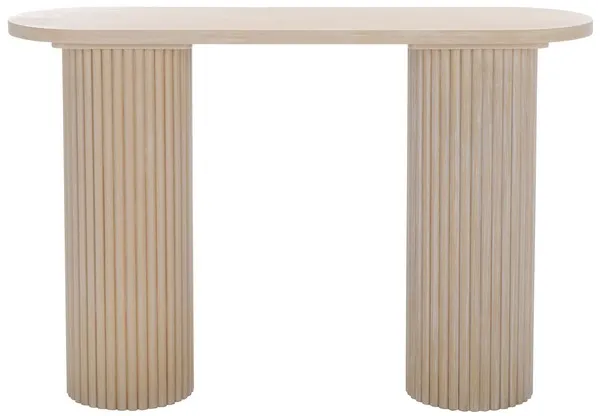 Raicha Console Table - Bleached White