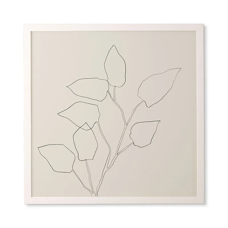 Floral Study No 5 by Megan Galante - Framed Wall Art Basic White 30" x 30"