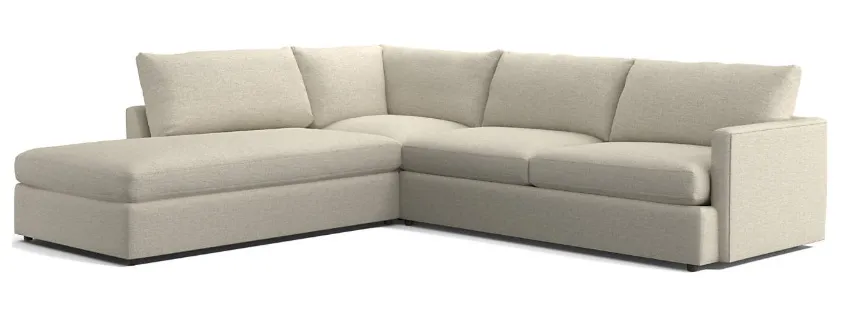 Lounge 3-Piece L-Shaped Sectional Sofa with Bumper