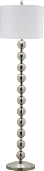 Reflections 58.5-Inch High Stacked Ball Floor Lamp - Nickel