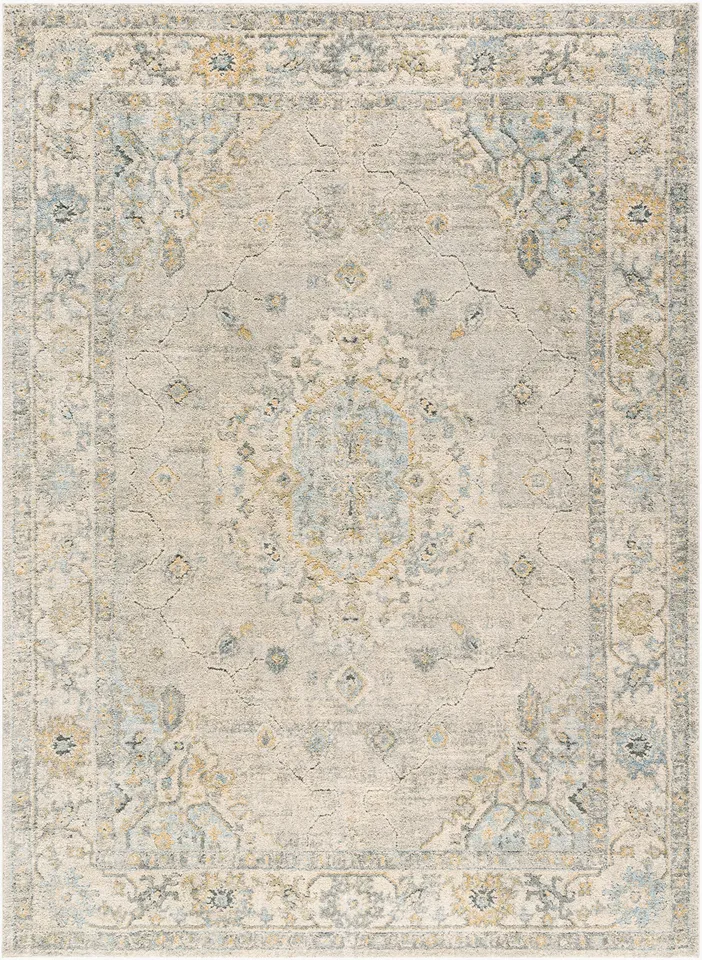 Avellino Beige Indoor 7'10" x 10' Machine Woven Rug