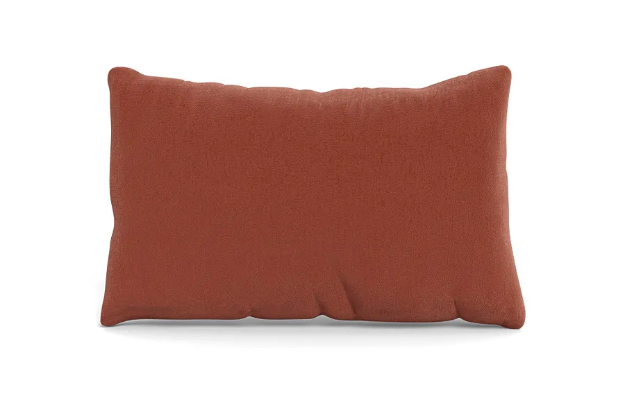Throw Pillow 14" x 20", Terracotta Performance Velvet, 14" x 20"