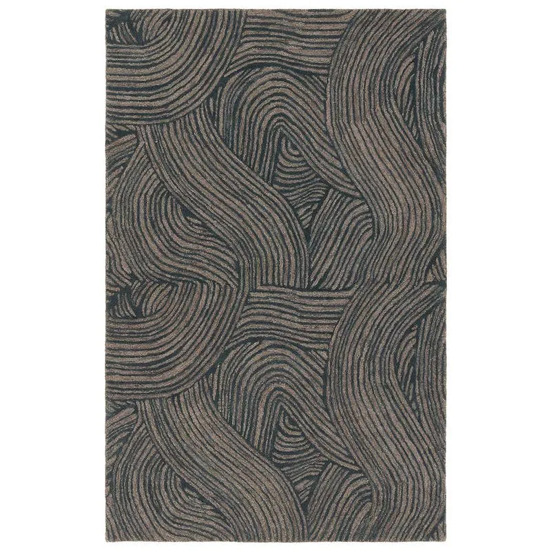 Nikki Chu by Linette ENK16 Handmade Abstract Blue Area Rug (8'6"x11'6")