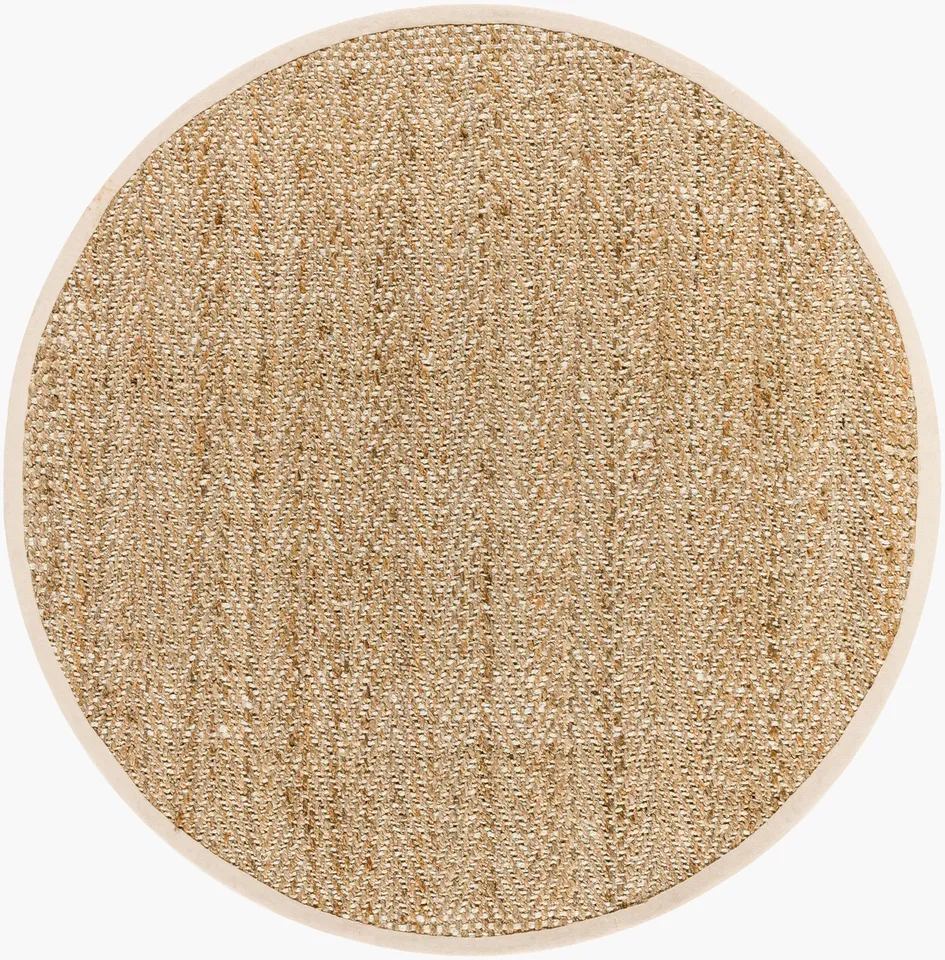Kerala Beige Indoor 6' x 6' Handmade Rug