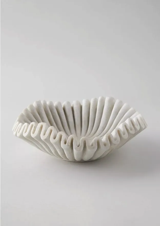 Ruffled Marble Bowl