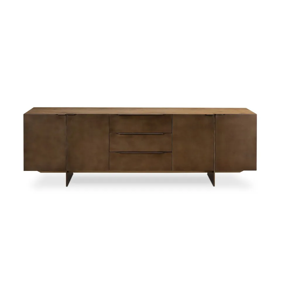 Aberdeen Media Console - Aged Smoked Oak Thin Veneer