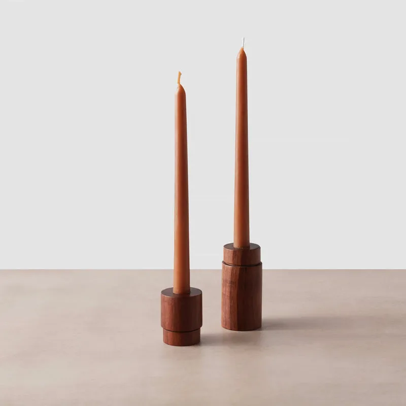 The Citizenry Beeswax Taper Candles Set of 2 | Amber