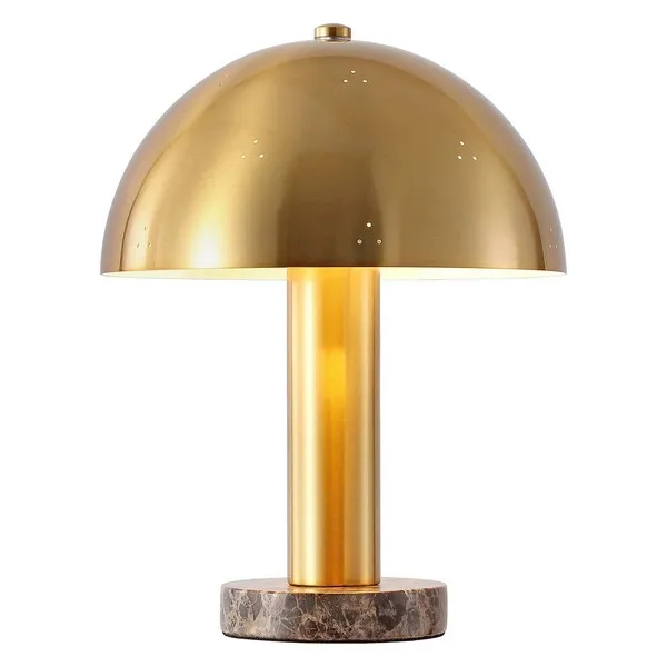 Gardwin Iron & Marble Table Lamp - Brass Gold / Black