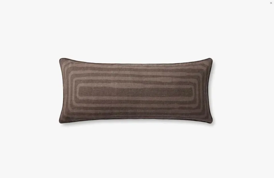 Brigette Romanek x Loloi Not Named Brown 13'' x 35'' Cover w/Down