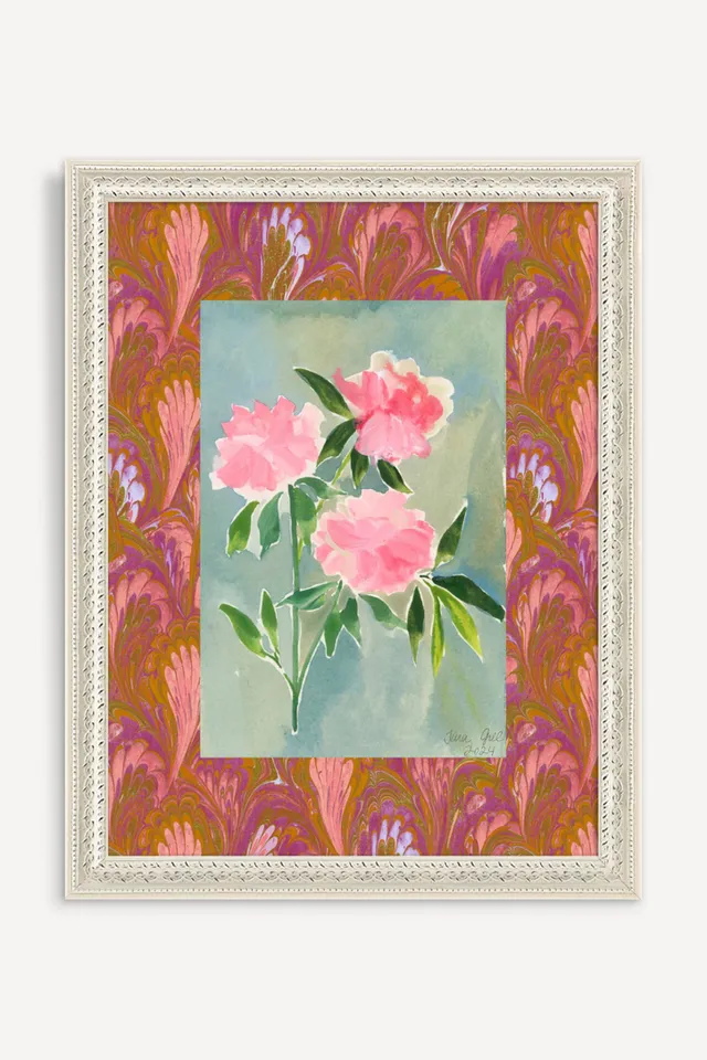 Marbled Florals Wall Art