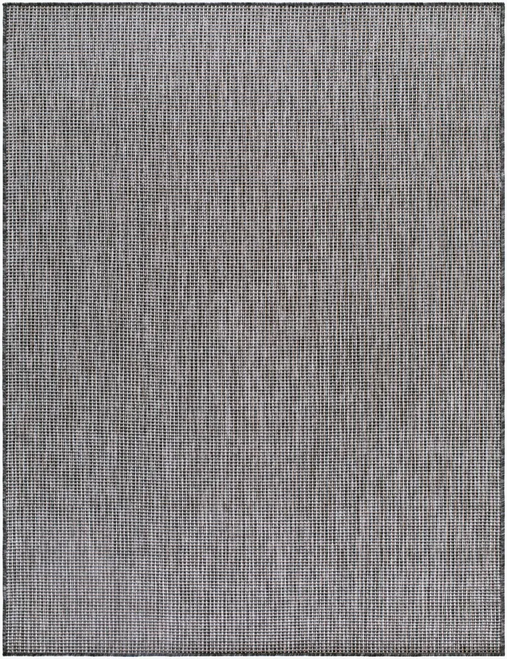 Barberry Black Outdoor 5'3" x 7' Machine Woven Rug