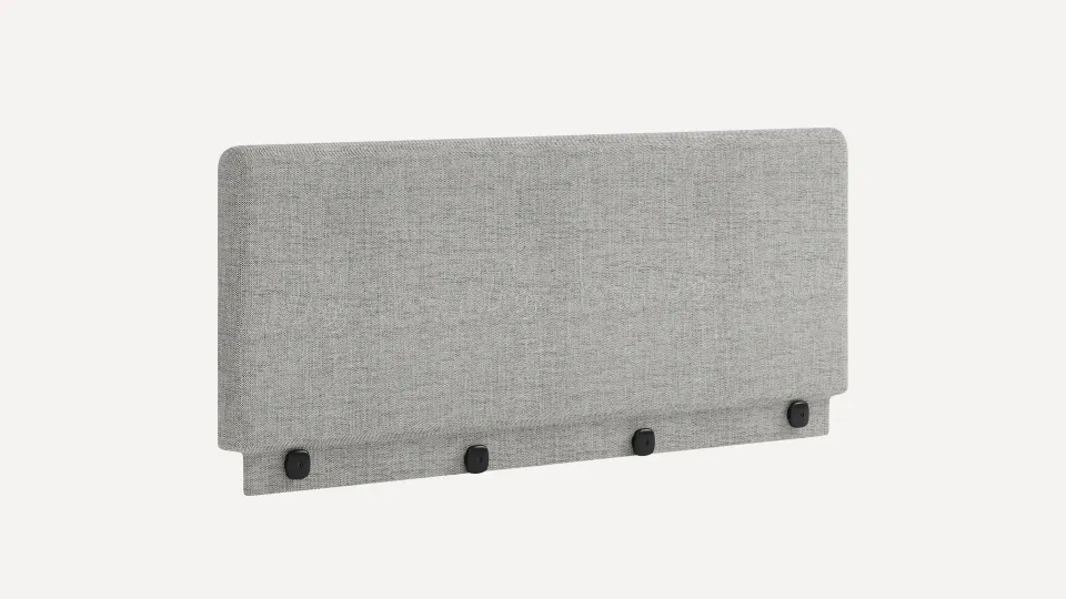 Chorus Upholstered Headboard - King / Stone Grey - Performance Basketweave