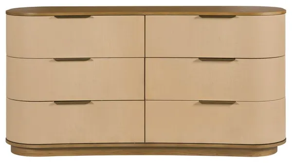 Safavieh Couture Joanne 6 Drawer Wood Dresser, Natural