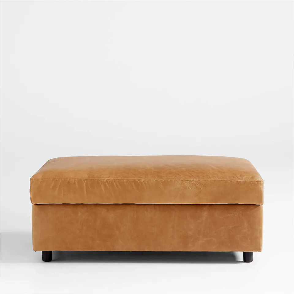 Barrett II 44.5" Leather Storage Ottoman