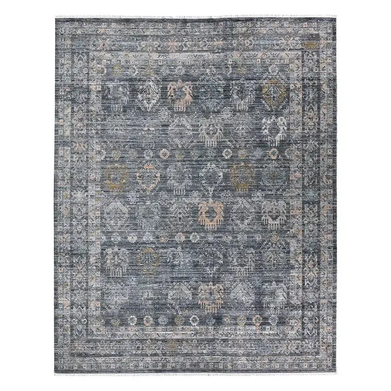Gethin TEJ06 Outdoor Oriental Blue Area Rug (9'6"x13'6")