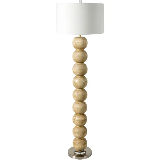 Algarve Beige Painted 62"H x 18"W x 18"D Accent Floor Lamp