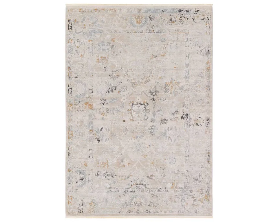 Trifine Floral Gray/Cream Area Rug (9'2"X11'9")