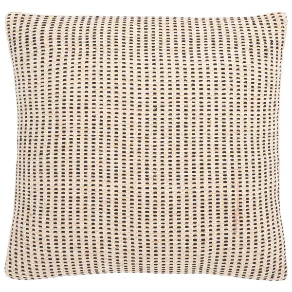 Maricela 20 x 20 Cotton Pillow - Natural / Black