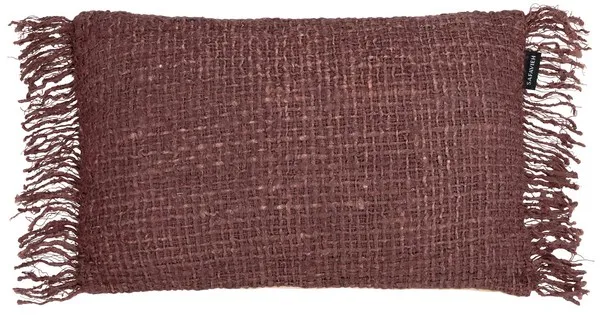 Mare 12 x 20 Brick Cotton Lumbar Pillow - Brickred