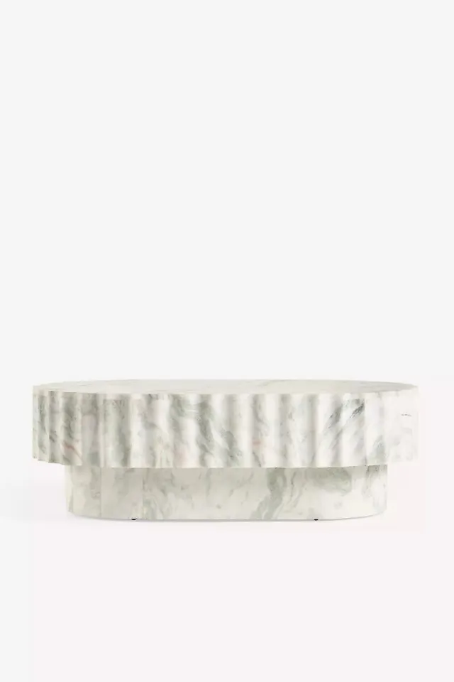 Jolie Oval 44" Marble Coffee Table