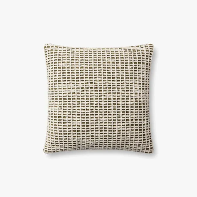 Loloi No Name Green / Ivory 18" x 18" Cover w/Poly