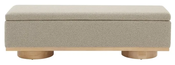 Vianna Boucle Bench - Brown/Natural