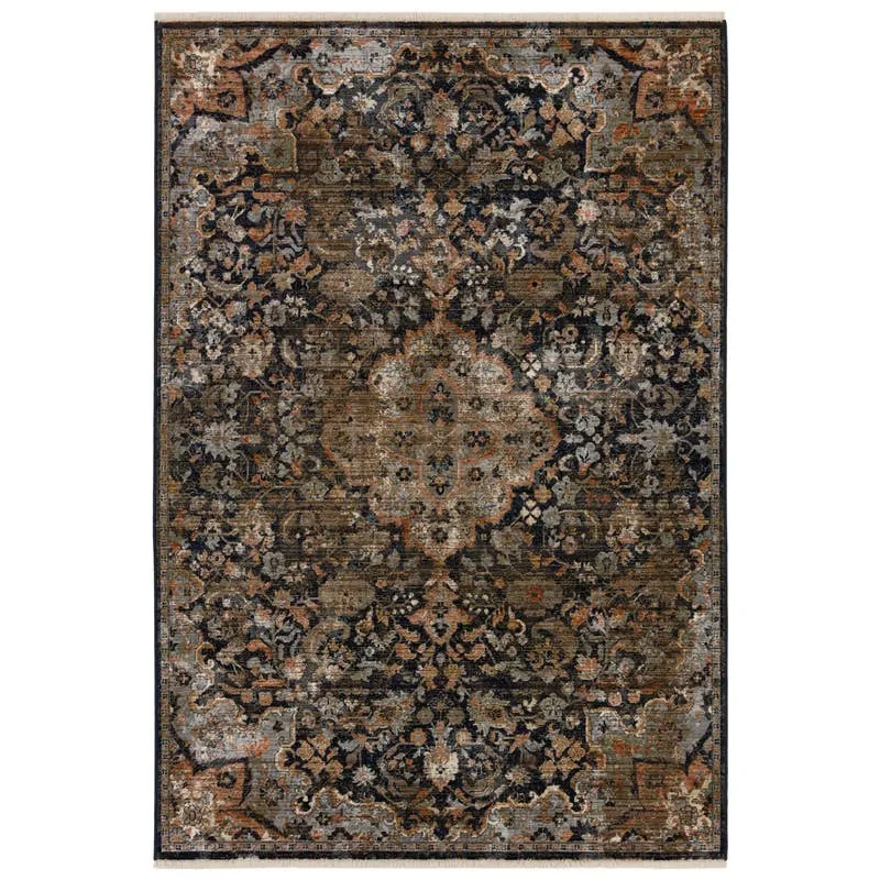 Vibe by Amena Medallion Dark Navy/ Gray Area Rug (10'X14')