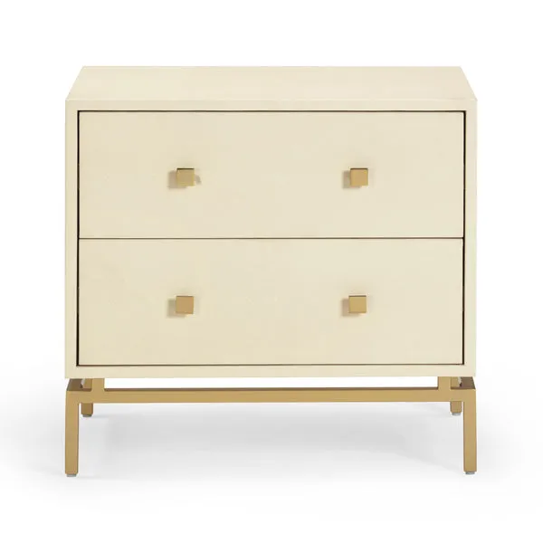 Mariana 25" Shagreen 2 Drawer Nightstand