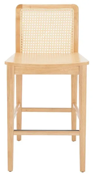 Benicio Rattan Counter Stool, Set Of 2 - Natural
