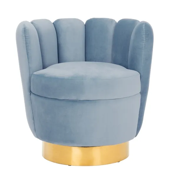 Arrow Swivel Velvet Chair
