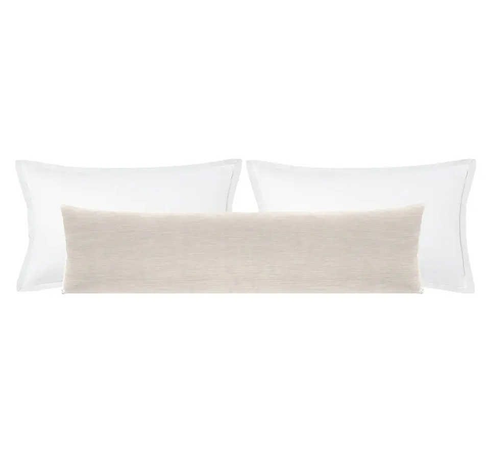 STRIE VELVET // OYSTER - XL LUMBAR 14" X 48"