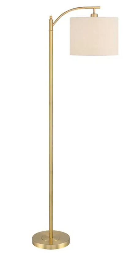 Possini Euro Rayna 61 1/2" High Warm Gold Downbridge Floor Lamp