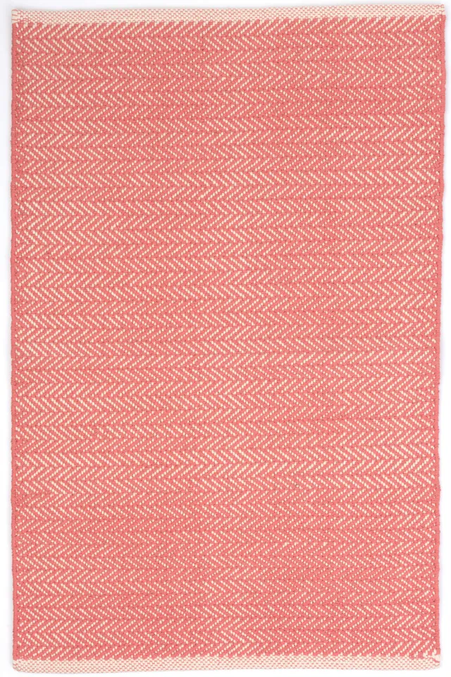 HERRINGBONE WOVEN COTTON RUG - 2x3