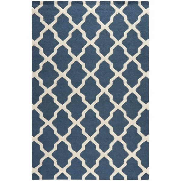 Arlo Home Handmade Moroccan Cambridge Blue Wool Rug