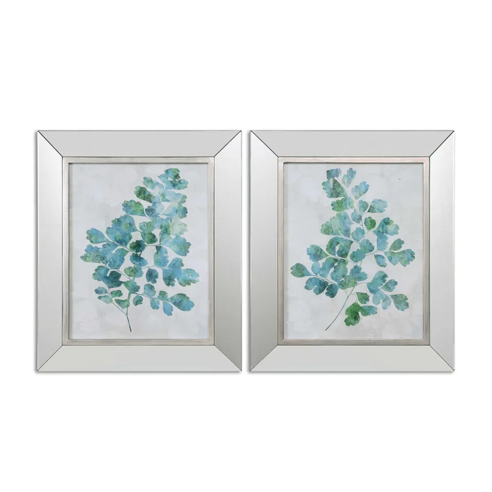 Spring Leaves, S/2 - 23x27, Framed