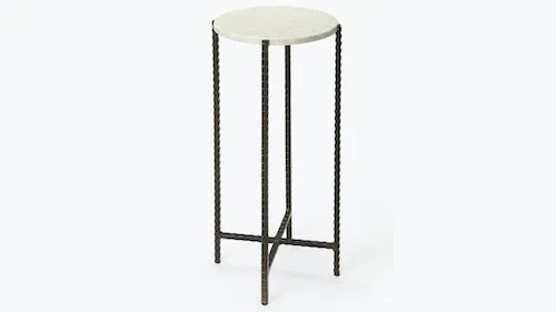 Nigella Accent Table, Marble/Metal