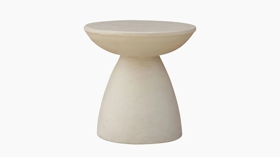Cyrus Accent Table, Lime Plaster