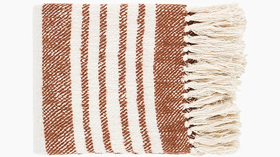 Cabin Stripe Throw Blanket, Brown