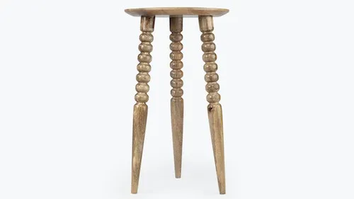 Bobbin Accent Table, Acorn