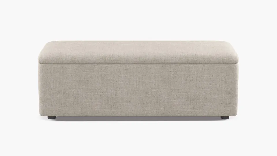 Classic Storage Bench, Creme Luxe Linen