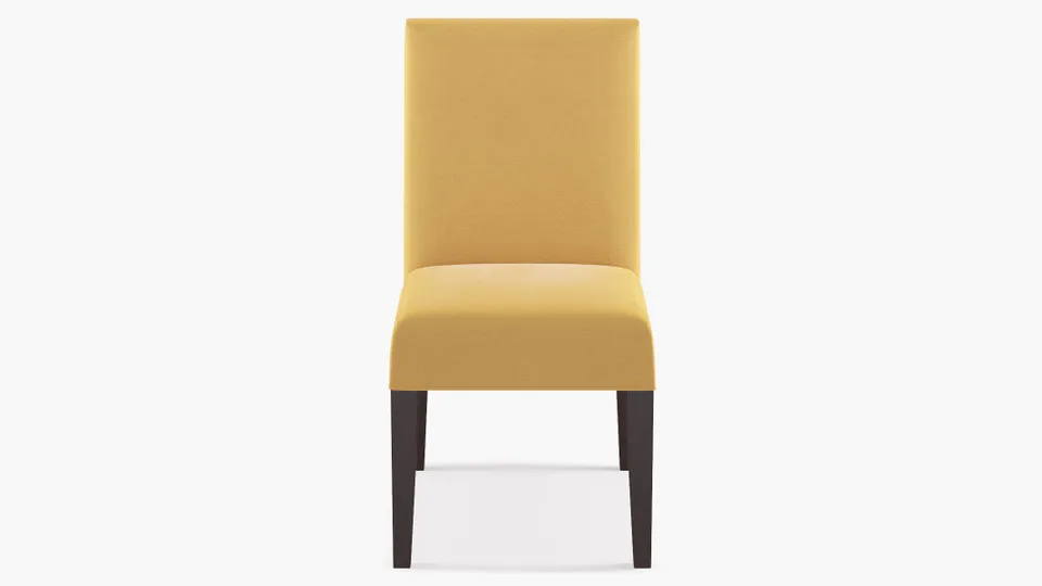 Classic Dining Chair | Fully Assembled | Curry Velvet | Espresso