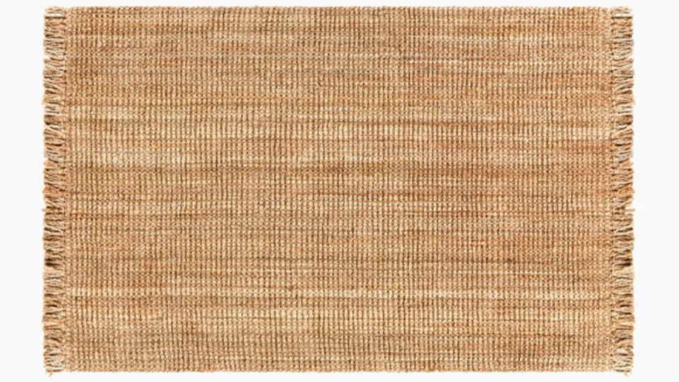 Fringe Jute Ruge, Tan Fringe Jute, 2'6" x 8'