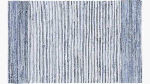 Denim Stripe Rug, Denim Stripe, 8' x 11'