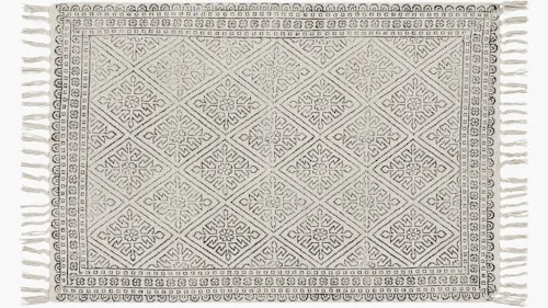 Lucca Rug, Black Lucca, 6' x 9'